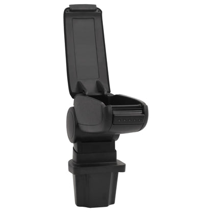 Car Armrest Black 13.5x32.5x(31-46.5) cm ABS