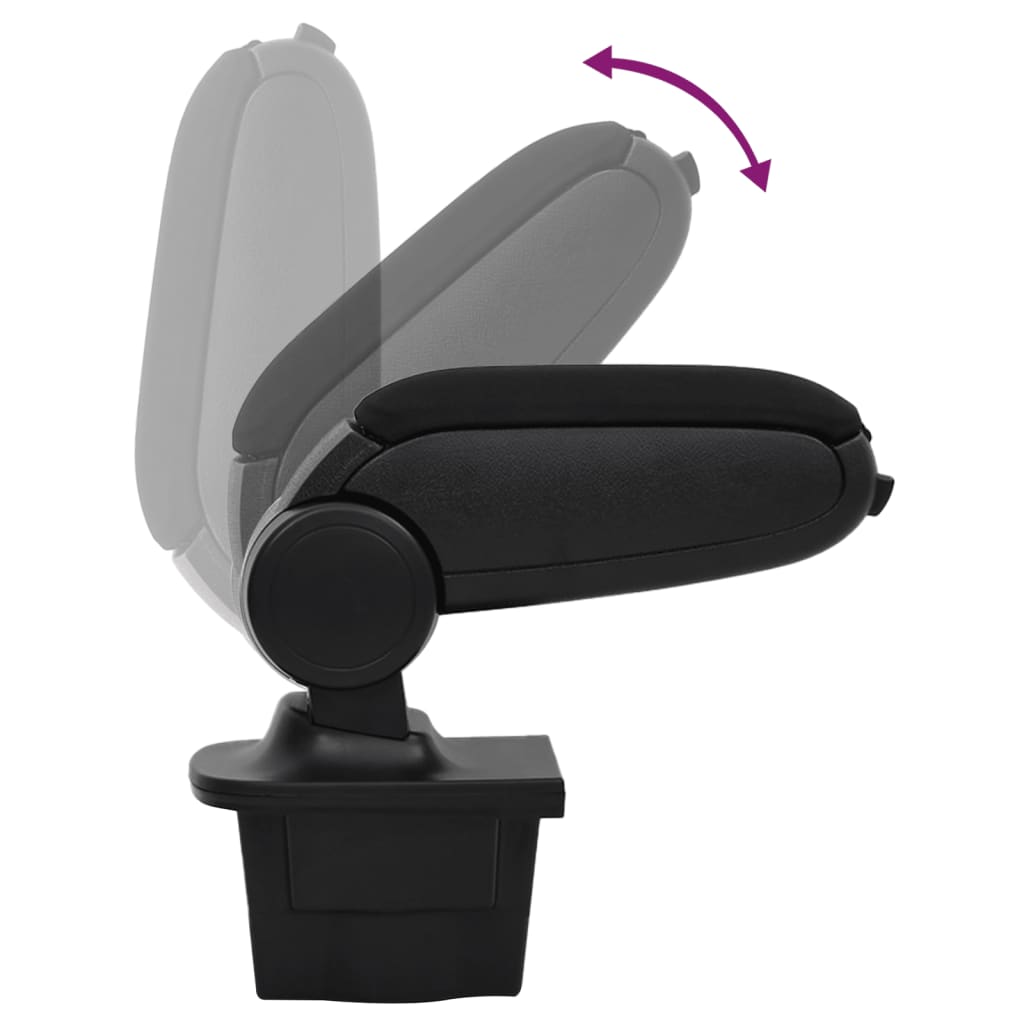 Car Armrest Black 16x32x(35-50.5) cm ABS