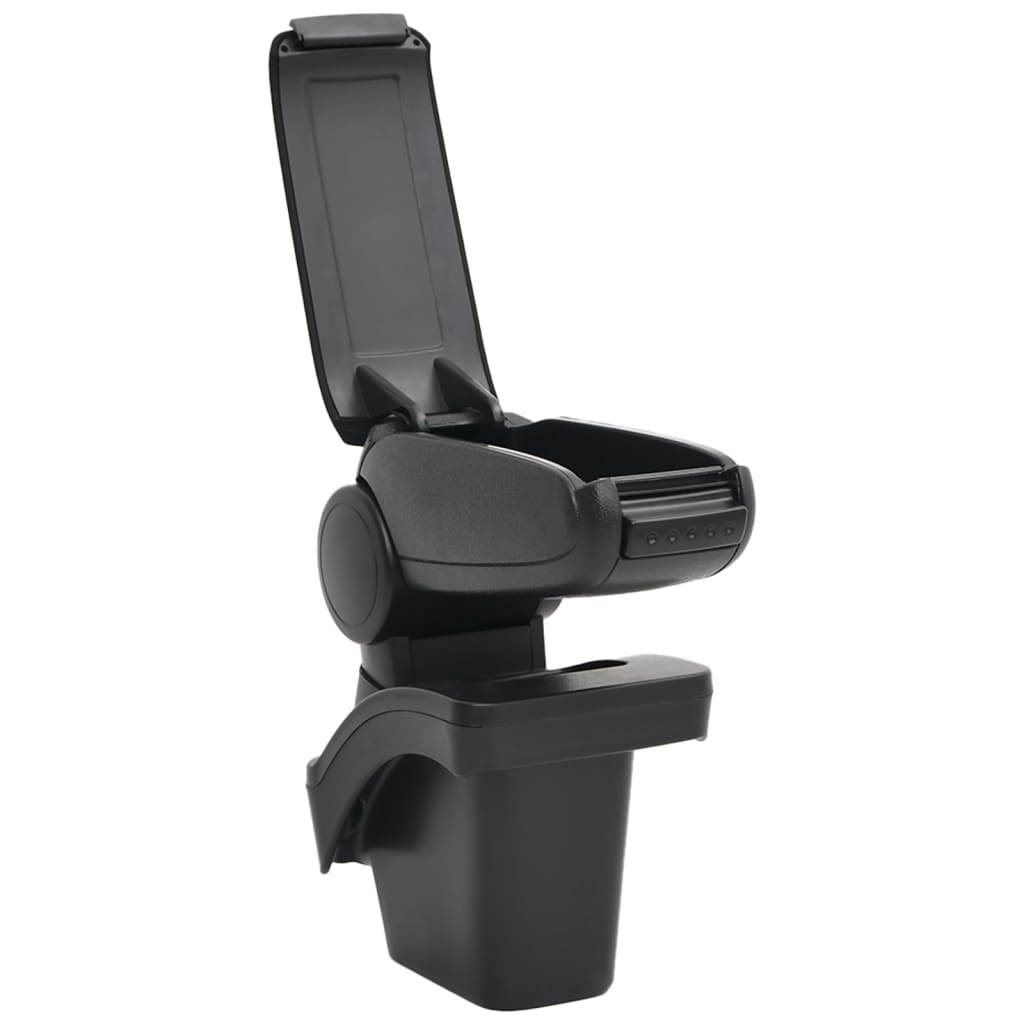 Car Armrest Black 16x30x(40-50) cm ABS
