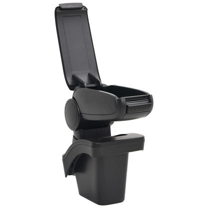 Car Armrest Black 16x30x(40-50) cm ABS