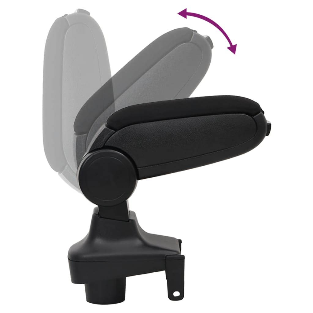 Car Armrest Black 15x35x(30-47) cm ABS