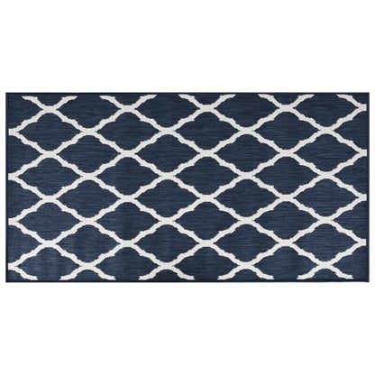 Outdoor Rug Navy and White 80x150 cm Reversible Design