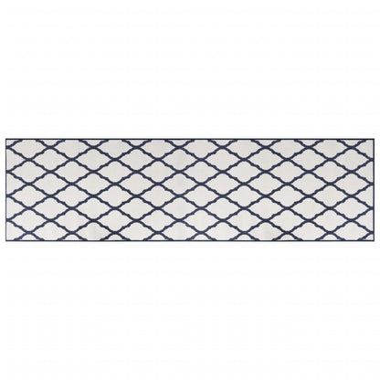 Outdoor Rug Navy and White 80x250 cm Reversible Design