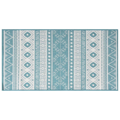 Outdoor Rug Aqua and White 80x150 cm Reversible Design