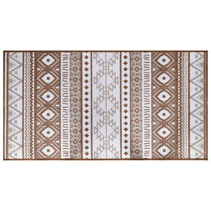 Outdoor Rug Brown and White 80x150 cm Reversible Design