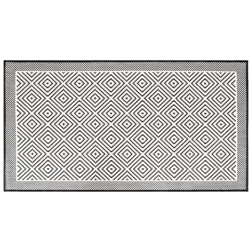 Outdoor Rug Grey and White 80x150 cm Reversible Design