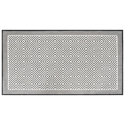 Outdoor Rug Grey and White 80x150 cm Reversible Design