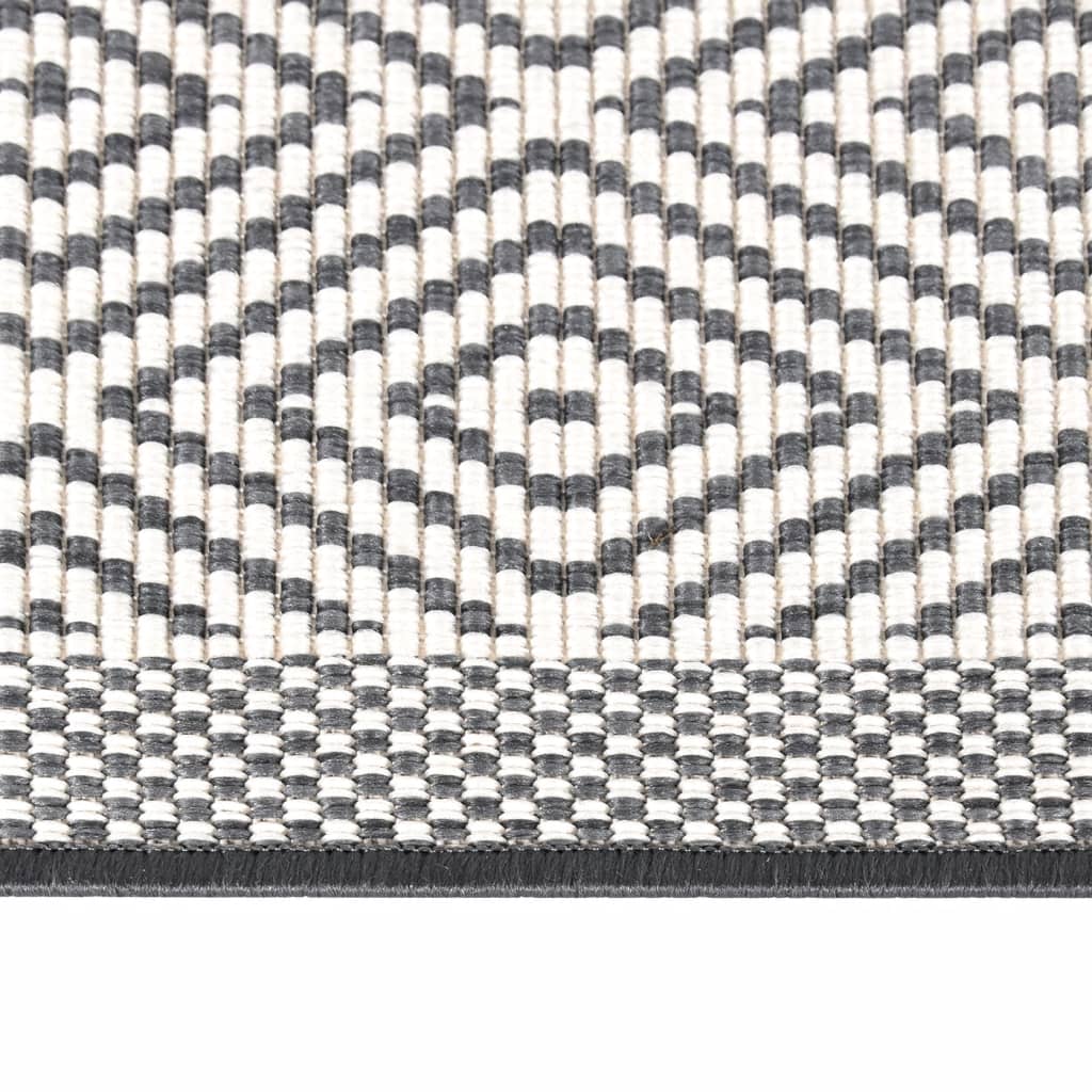 Outdoor Rug Grey and White 80x150 cm Reversible Design