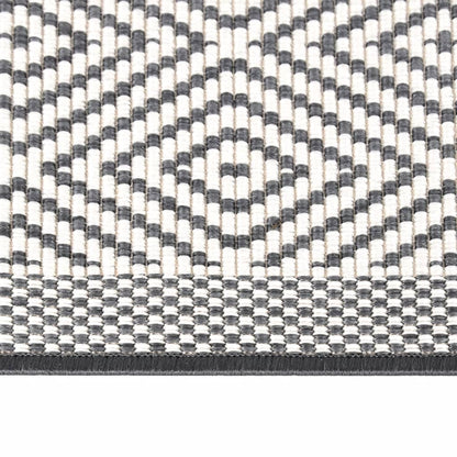 Outdoor Rug Grey and White 80x150 cm Reversible Design
