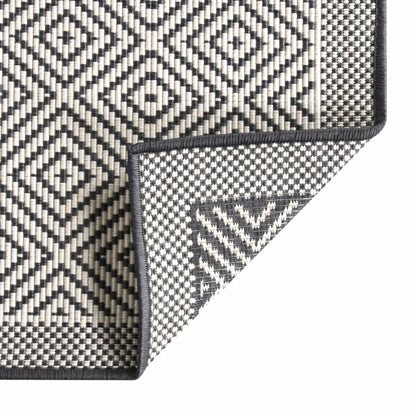 Outdoor Rug Grey and White 80x150 cm Reversible Design