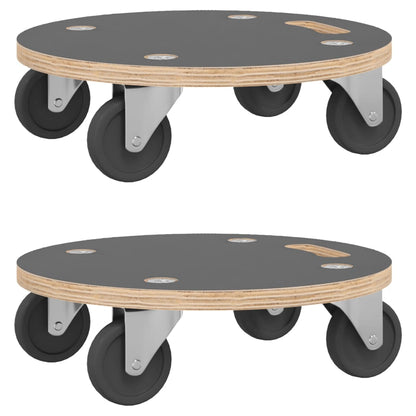 Transport Trolleys 2 pcs Round Ø38x11.5 cm