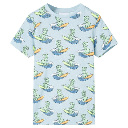Kids' Pyjamas with Short Sleeves Light Blue 128