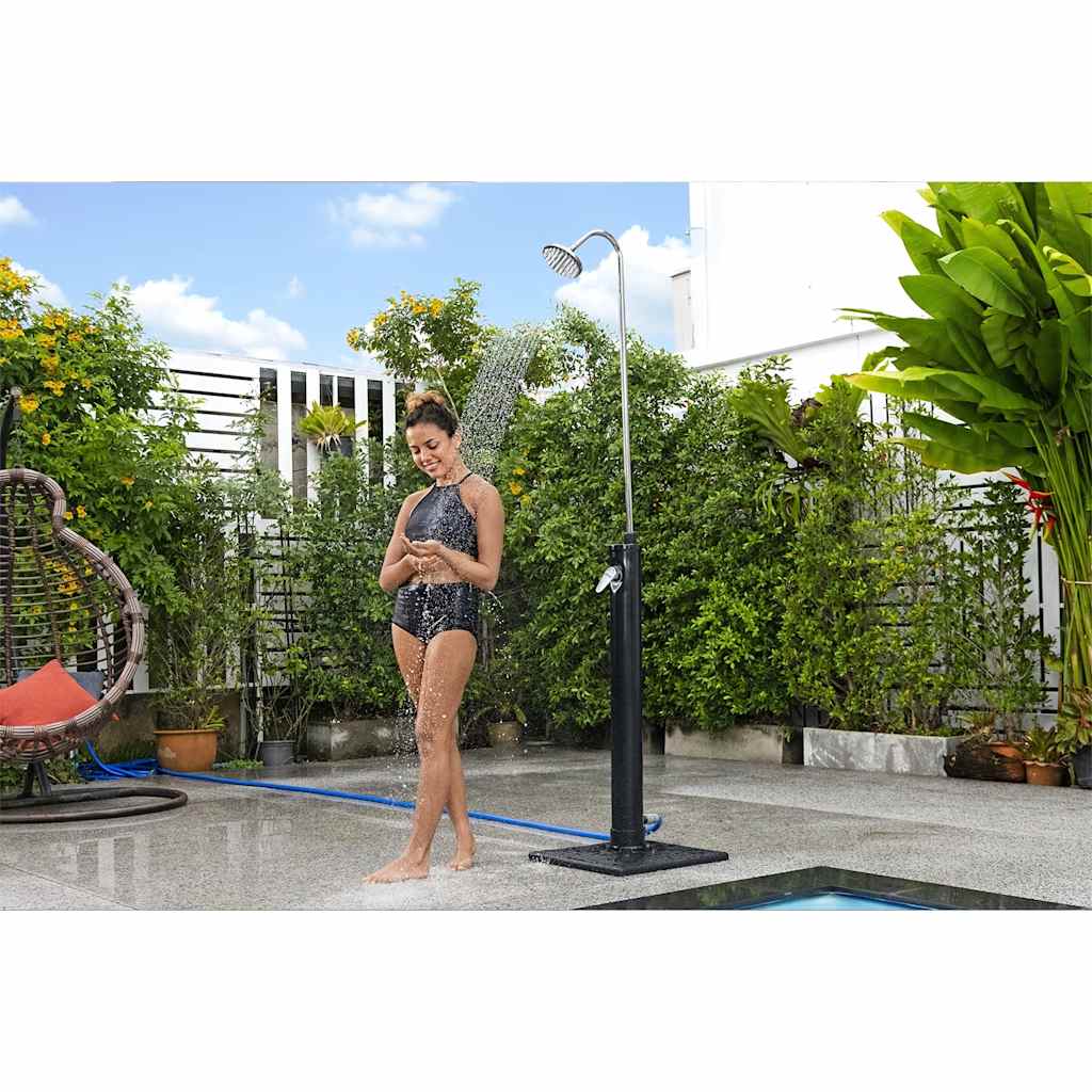 Solar Flow Outdoor Shower Black 8 L