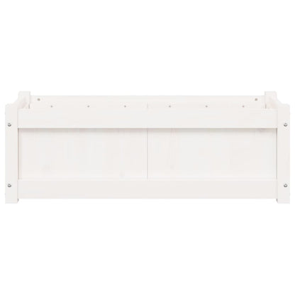Garden Planters 2 pcs White Solid Wood Pine