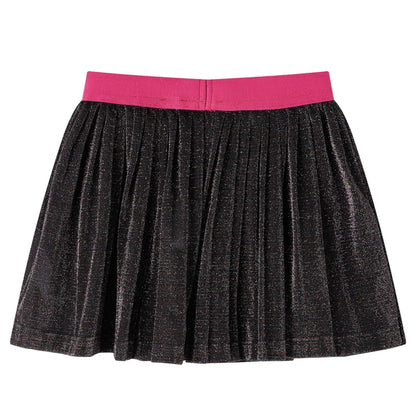 Kids' Pleated Skirt with Glitter Navy 92