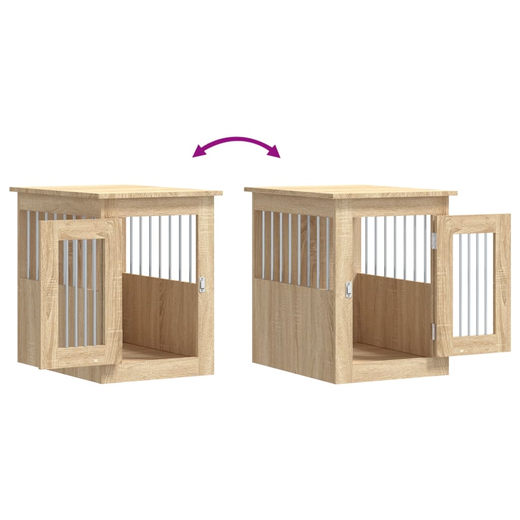 Dog Crate Furniture Sonoma Oak 45x62x59 cm Engineered Wood