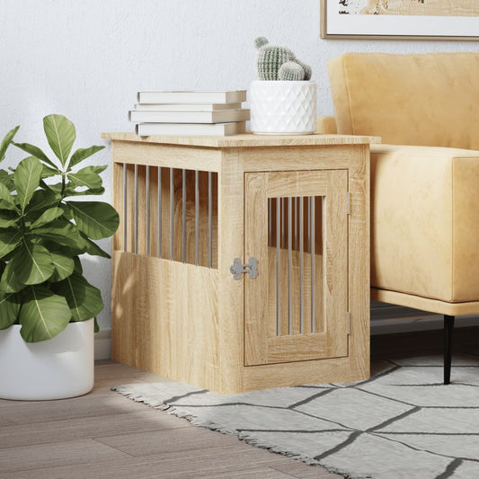 Dog Crate Furniture Sonoma Oak 45x62x59 cm Engineered Wood