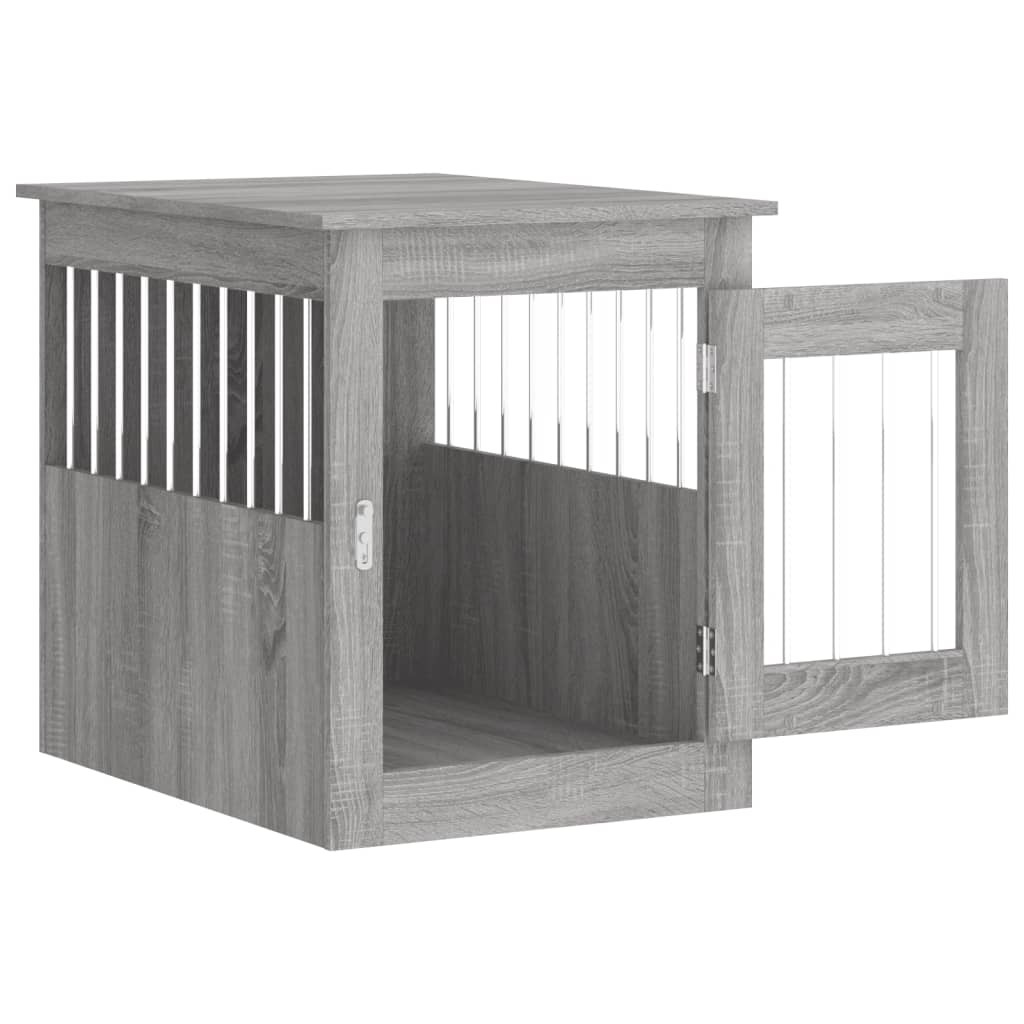 Dog Crate Furniture Grey Sonoma 55x75x65 cm Engineered Wood