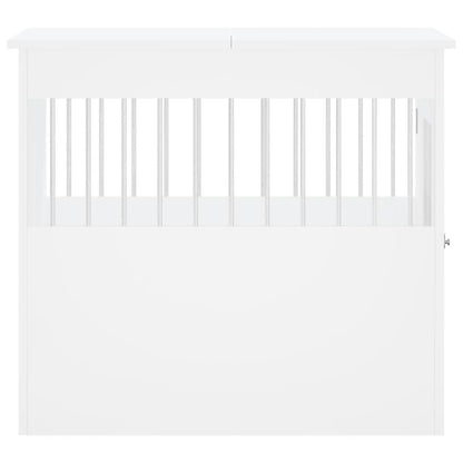 Dog Crate Furniture White 64.5x80x71 cm Engineered Wood