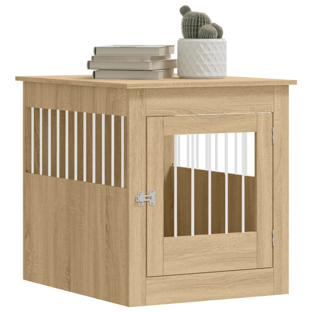 Dog Crate Furniture Sonoma Oak 64.5x80x71 cm Engineered Wood