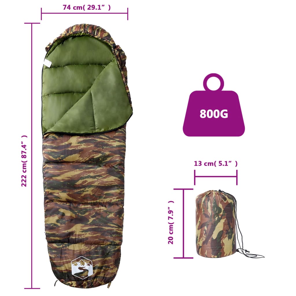 Mummy Sleeping Bag for Adults Camping 3 Seasons