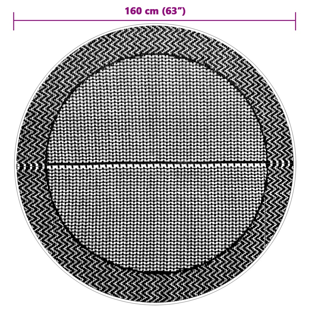 Outdoor Carpet ARAKIL Grey Ø160 cm PP