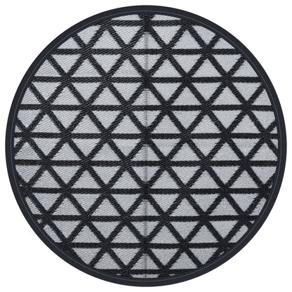 Outdoor Carpet ARAKIL Black Ø120 cm PP