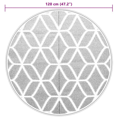 Outdoor Carpet ARAKIL Grey Ø120 cm PP