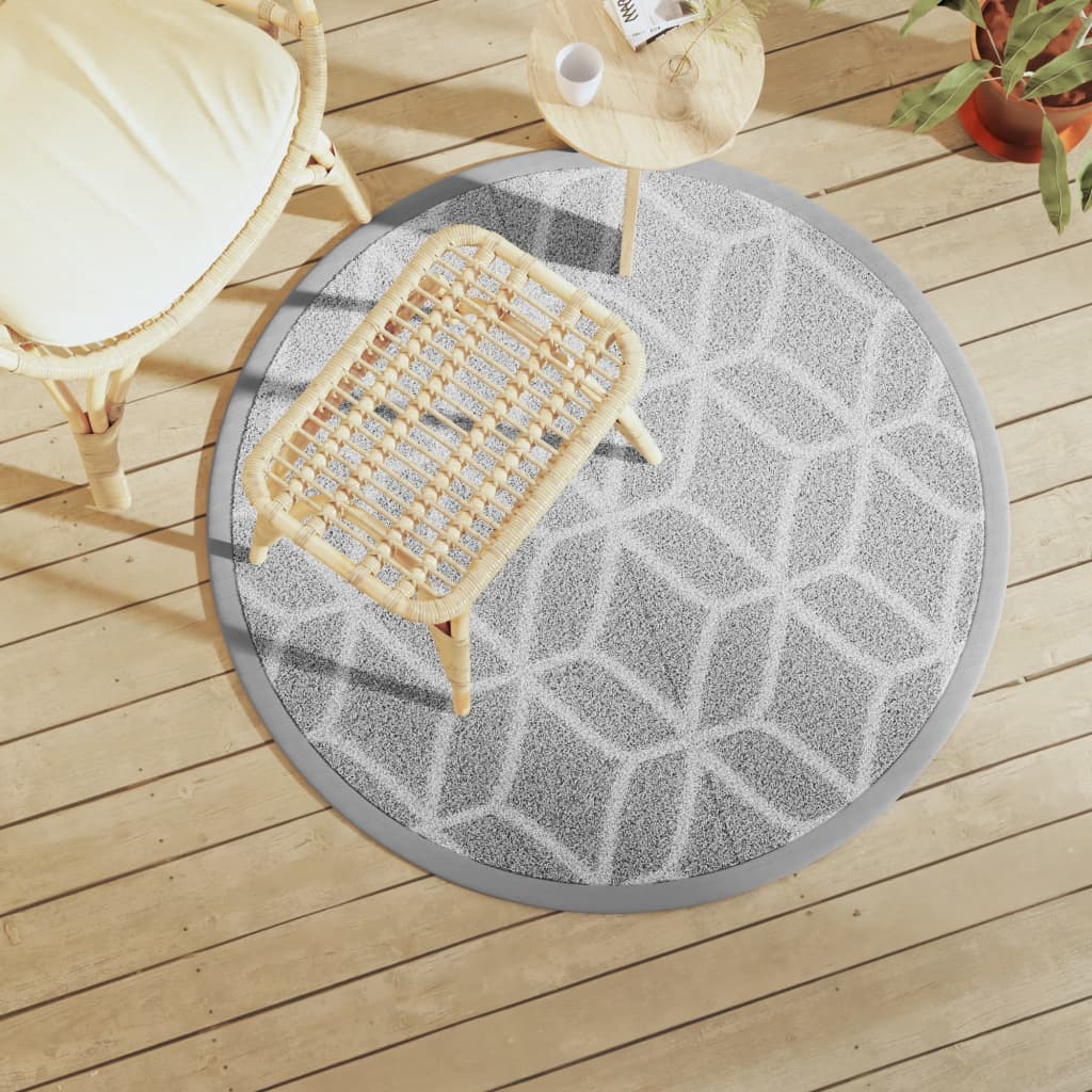 Outdoor Carpet ARAKIL Grey Ø120 cm PP