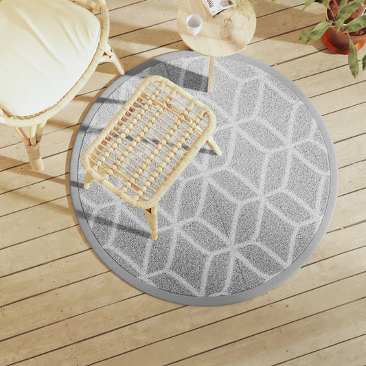 Outdoor Carpet ARAKIL Grey Ø120 cm PP