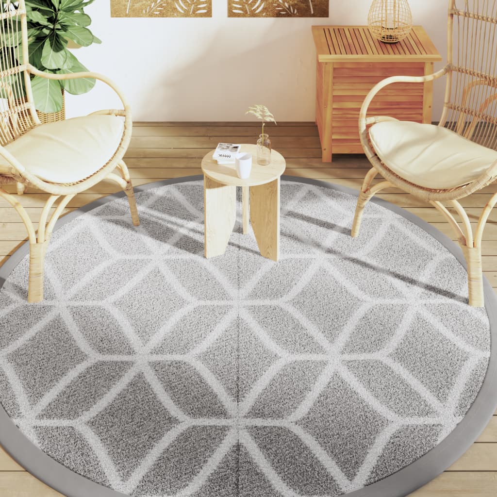 Outdoor Carpet ARAKIL Grey Ø200 cm PP