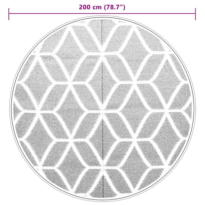 Outdoor Carpet ARAKIL Grey Ø200 cm PP