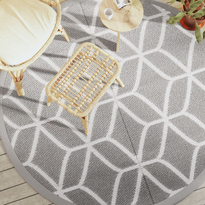 Outdoor Carpet ARAKIL Grey Ø200 cm PP