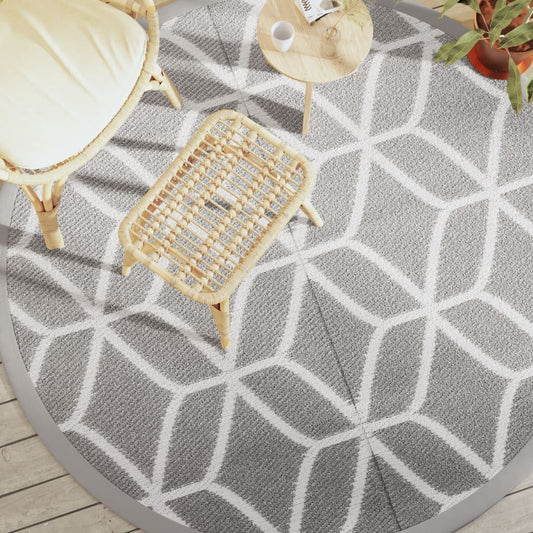 Outdoor Carpet ARAKIL Grey Ø200 cm PP