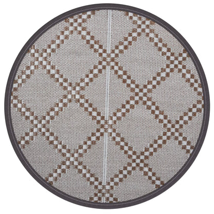 Outdoor Carpet ARAKIL Brown Ø120 cm PP