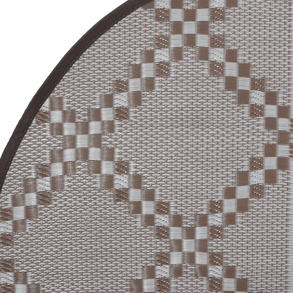 Outdoor Carpet ARAKIL Brown Ø120 cm PP