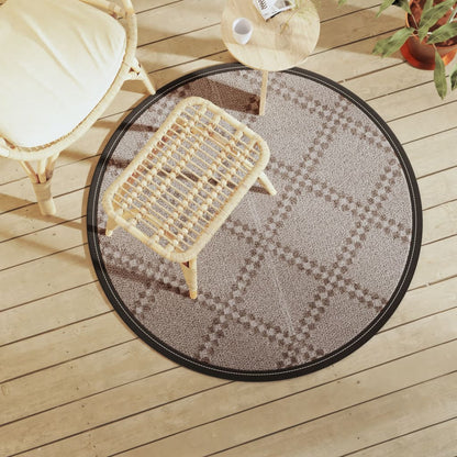 Outdoor Carpet ARAKIL Brown Ø120 cm PP