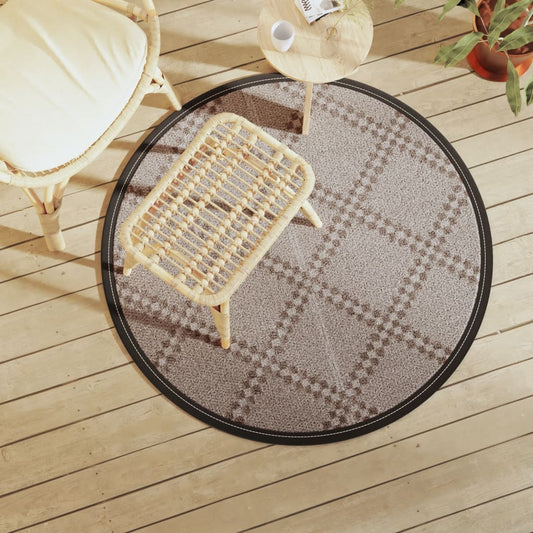 Outdoor Carpet ARAKIL Brown Ø120 cm PP