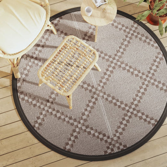 Outdoor Carpet ARAKIL Brown Ø160 cm PP