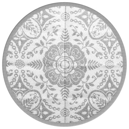 Outdoor Carpet ARAKIL Light Grey Ø120 cm PP