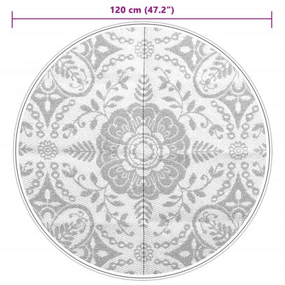 Outdoor Carpet ARAKIL Light Grey Ø120 cm PP
