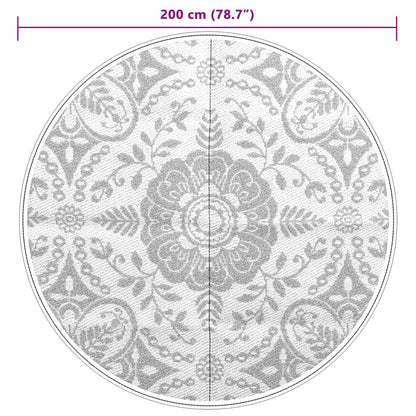 Outdoor Carpet ARAKIL Light Grey Ø200 cm PP