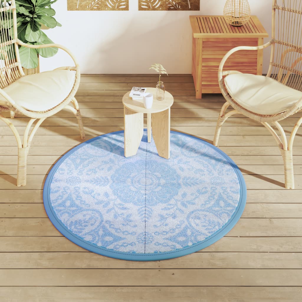 Outdoor Carpet ARAKIL Baby Blue Ø120 cm PP