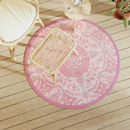 Outdoor Carpet ARAKIL Pink Ø120 cm PP
