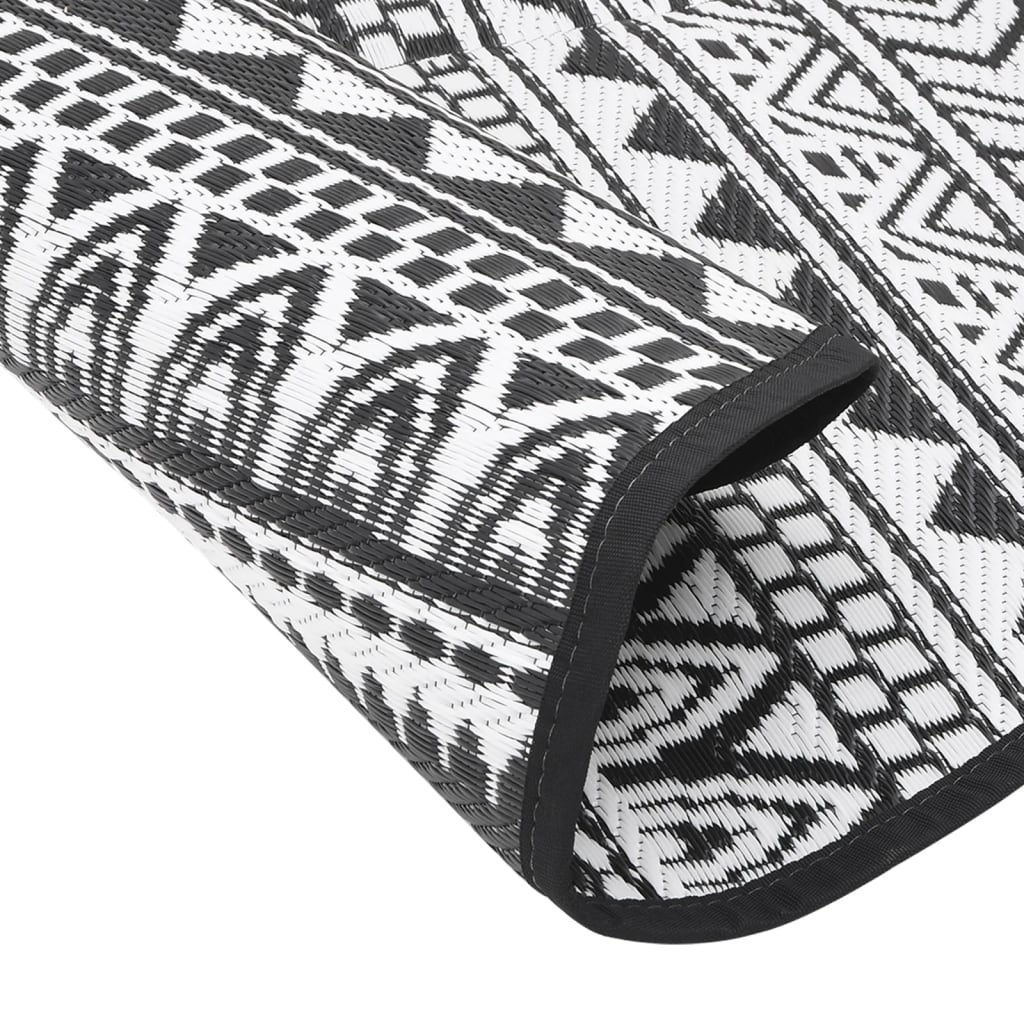 Outdoor Carpet ARAKIL Black Ø120 cm PP