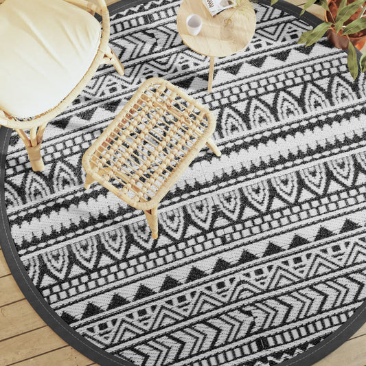 Outdoor Carpet ARAKIL Black Ø200 cm PP
