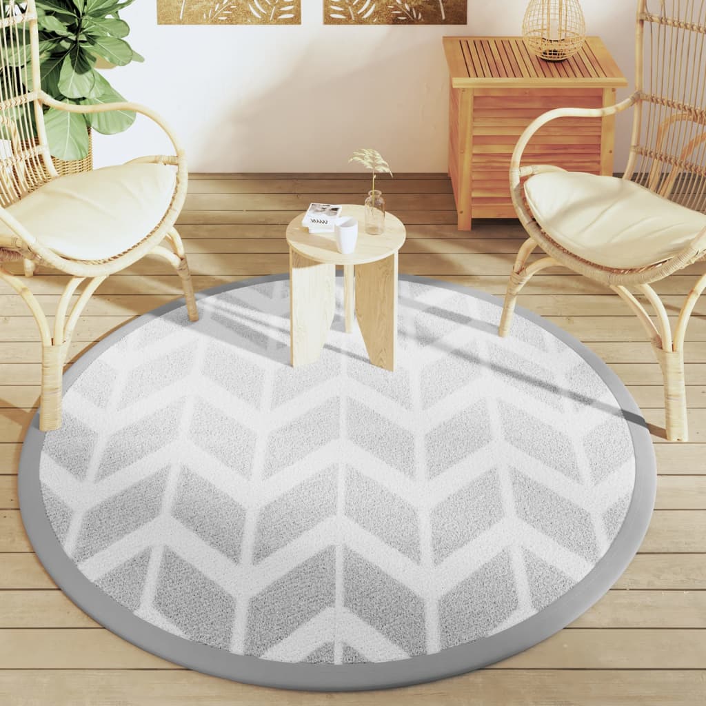 Outdoor Carpet ARAKIL Grey Ø160 cm PP