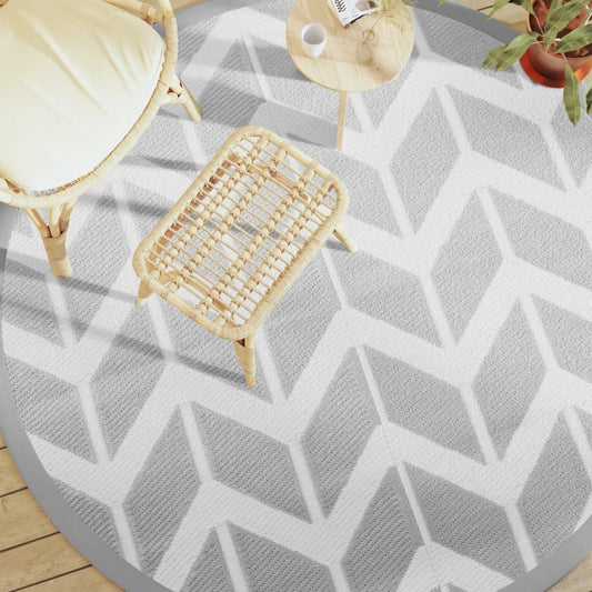 Outdoor Carpet ARAKIL Grey Ø200 cm PP