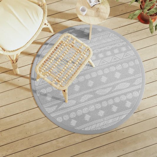 Outdoor Carpet ARAKIL Grey Ø120 cm PP