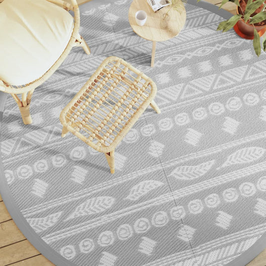Outdoor Carpet ARAKIL Grey Ø200 cm PP